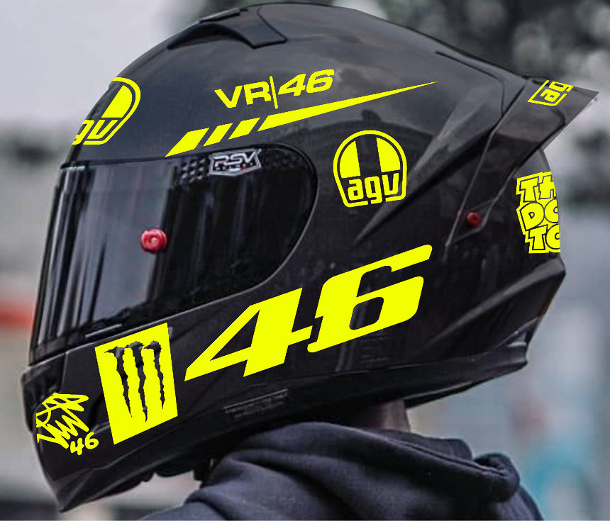 AGV Pista Rossi Project 46 helm stickerset