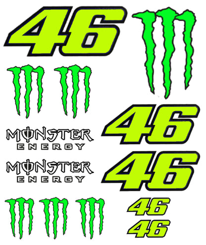 Rossi Monster Energy stickerset
