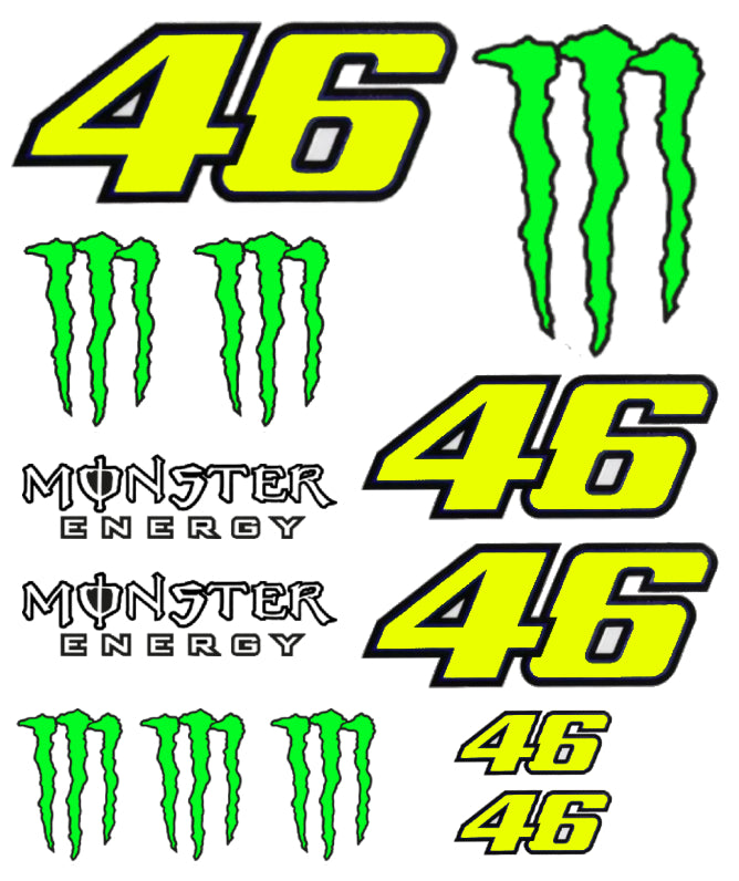Rossi Monster Energy stickerset